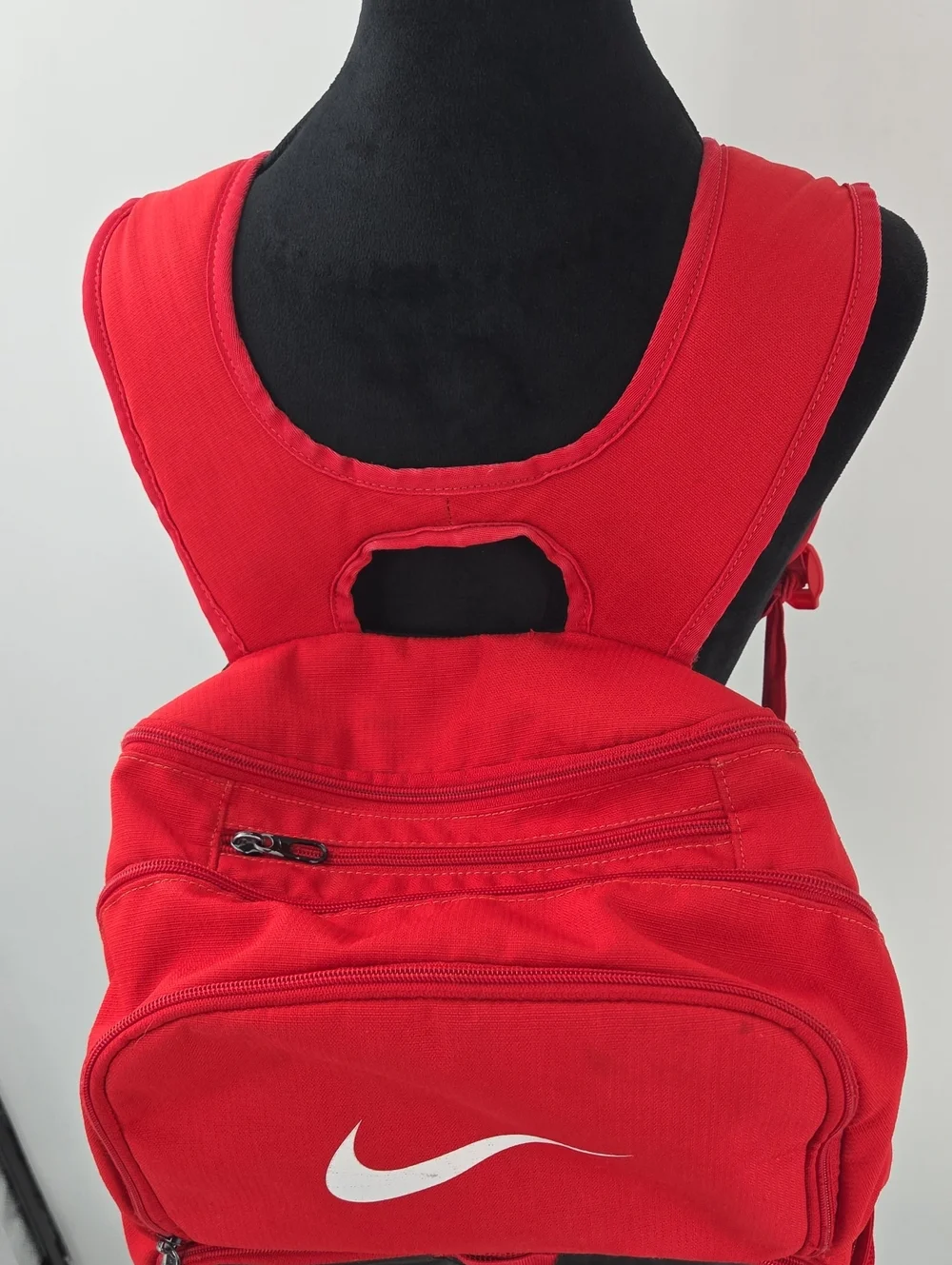 Nike Extra Large Red and Black Backpack with White Swoosh. Tons Of Storage Space